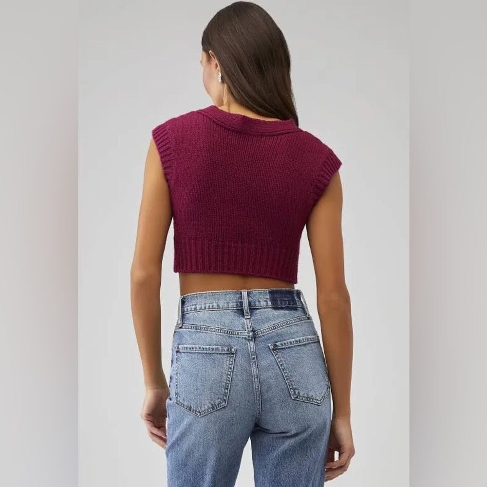 NWT FOR LOVE & LEMONS Women's Layton Cropped Vest Size Medium - Picture 4 of 9